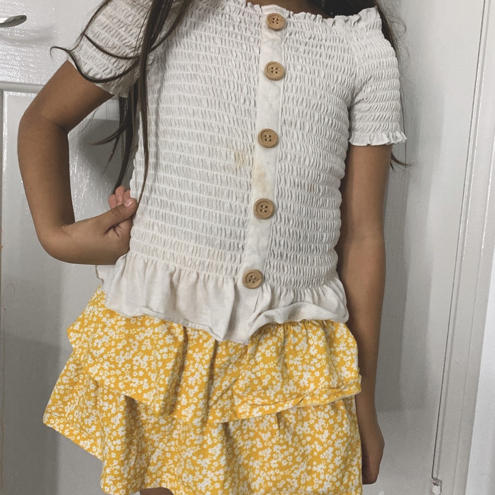 White blouse with buttons